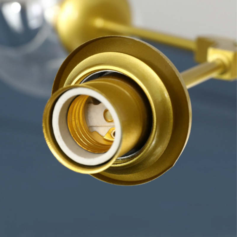 Gold bulb socket detail of Valentina pendant light
