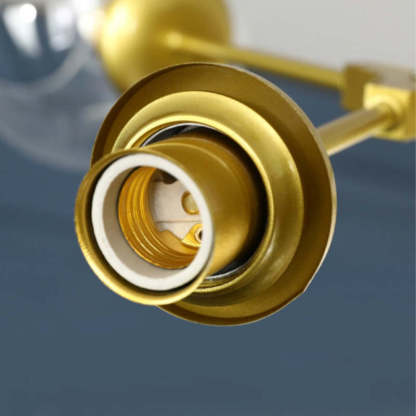 Gold bulb socket detail of Valentina pendant light