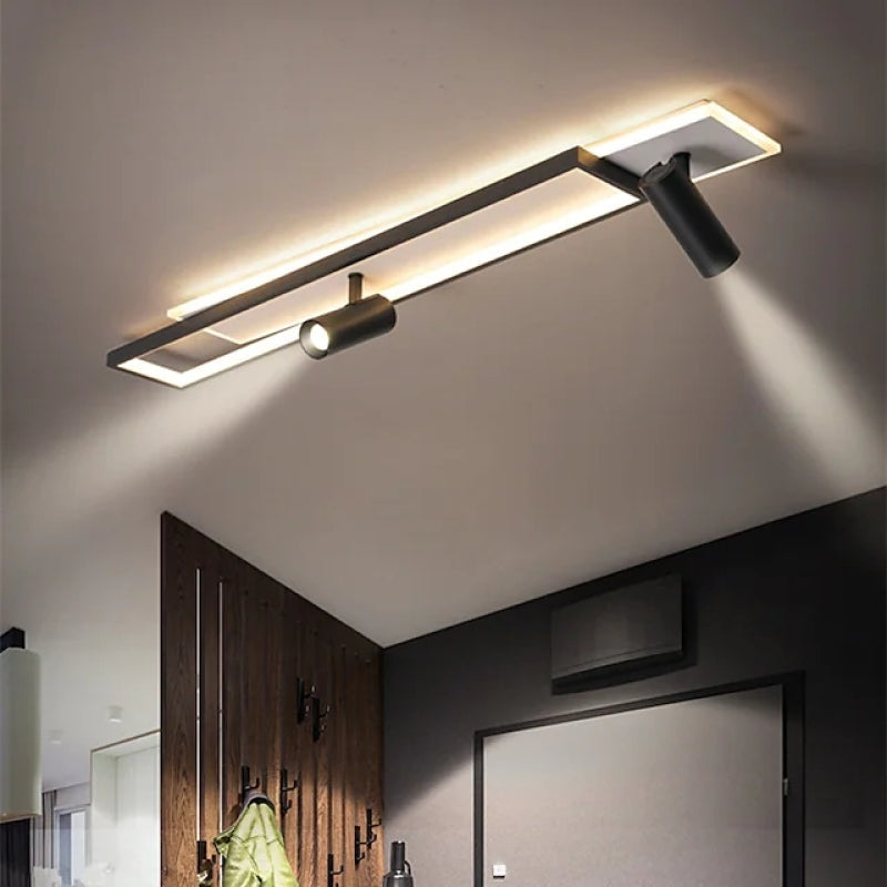Modern ceiling spotlight illuminating hallway