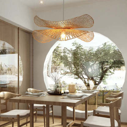 Muto Woven Rattan Pendant Light, Dining Room/Bedroom/Restaurant