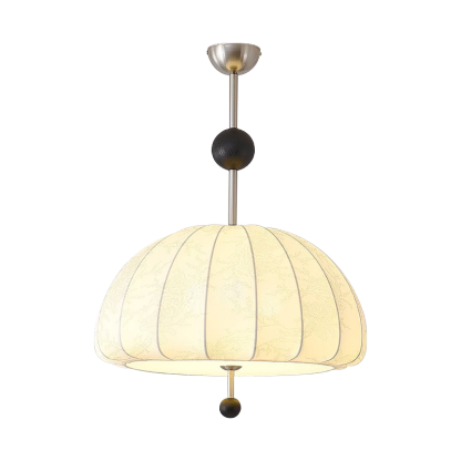 Ritta Retro Pendant Light - Fabric Shade, metal and fabric