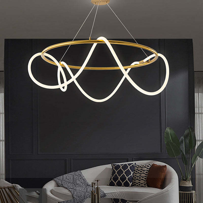 Louise Curved LED Ceiling Light - Modern Living Room