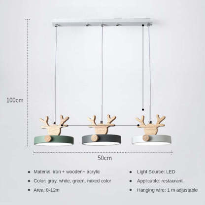Morandi Deer Cluster Pendant Light, 3 colors