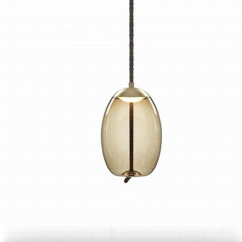 Valentina Pendant Light: Oval Glass and Rope Design