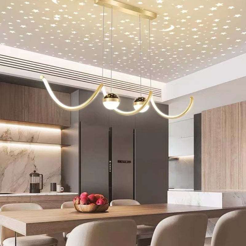 Madina Pendant Light with starry ceiling effect in dining room