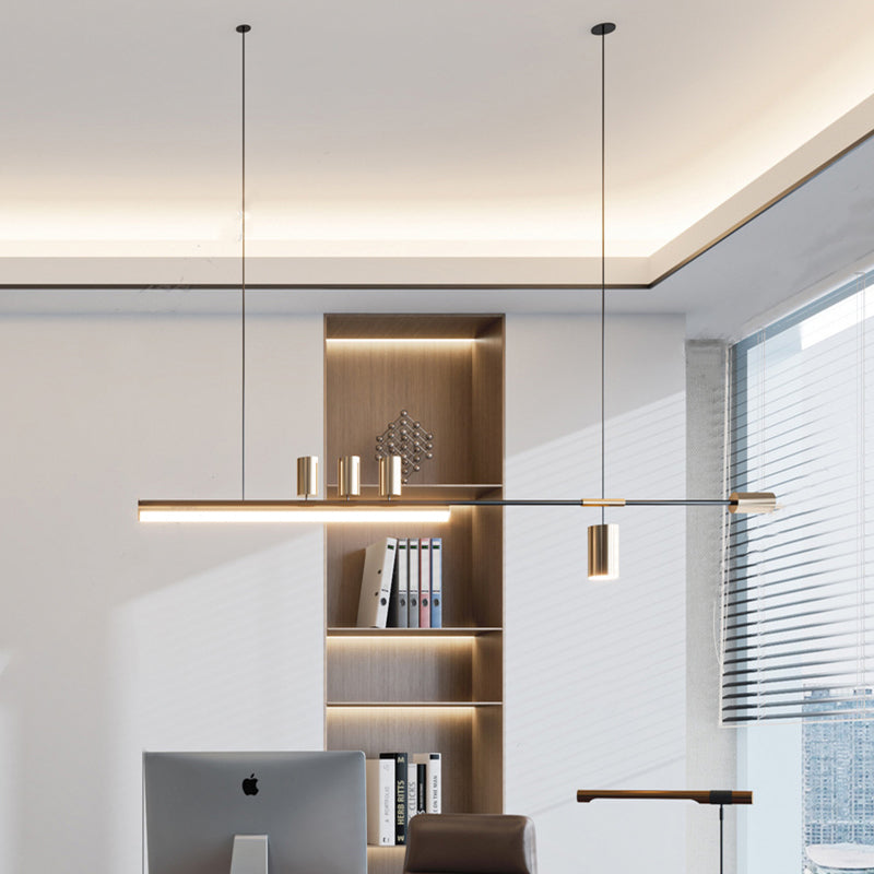Edge pendant light in modern office setting