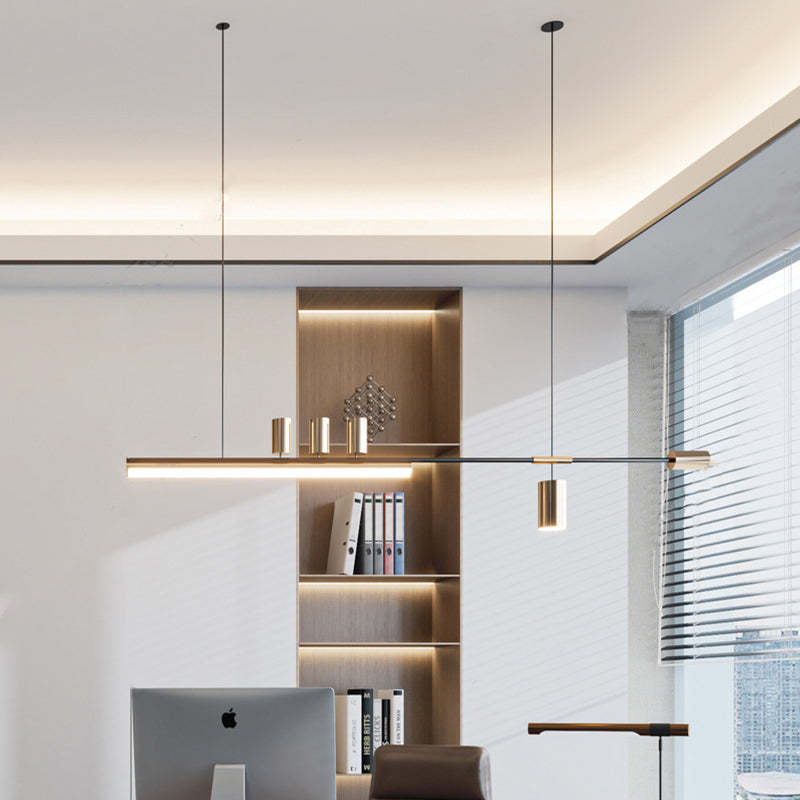 Edge pendant light in modern office setting