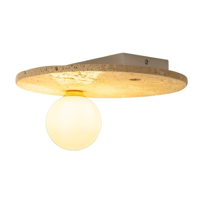 Cairns Modern Globe Metal Glass Flush Mount Ceiling Light