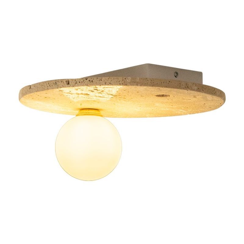 Cairns Modern Globe Metal Glass Flush Mount Ceiling Light