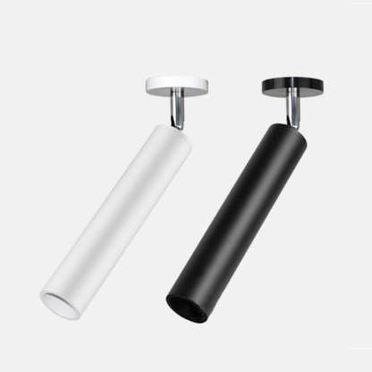 Las Sola Freja metal spotlight. Modern tube wall lighting in black and white.