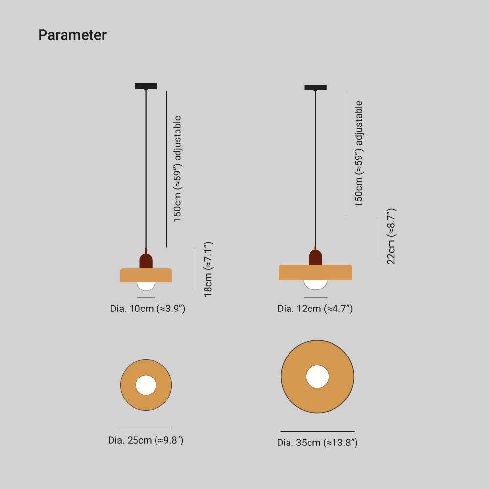 Morandi Pendant Light Dimensions | Las Sola