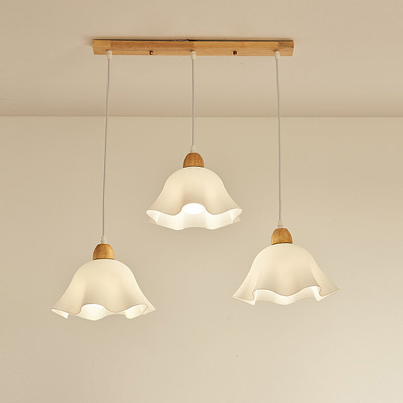 Three Ozawa Flower Pendant Lights