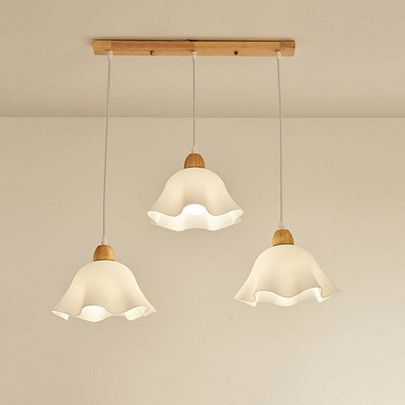 Three Ozawa Flower Pendant Lights