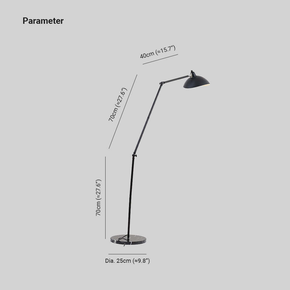 Salgado Black Floor Lamp Dimensions