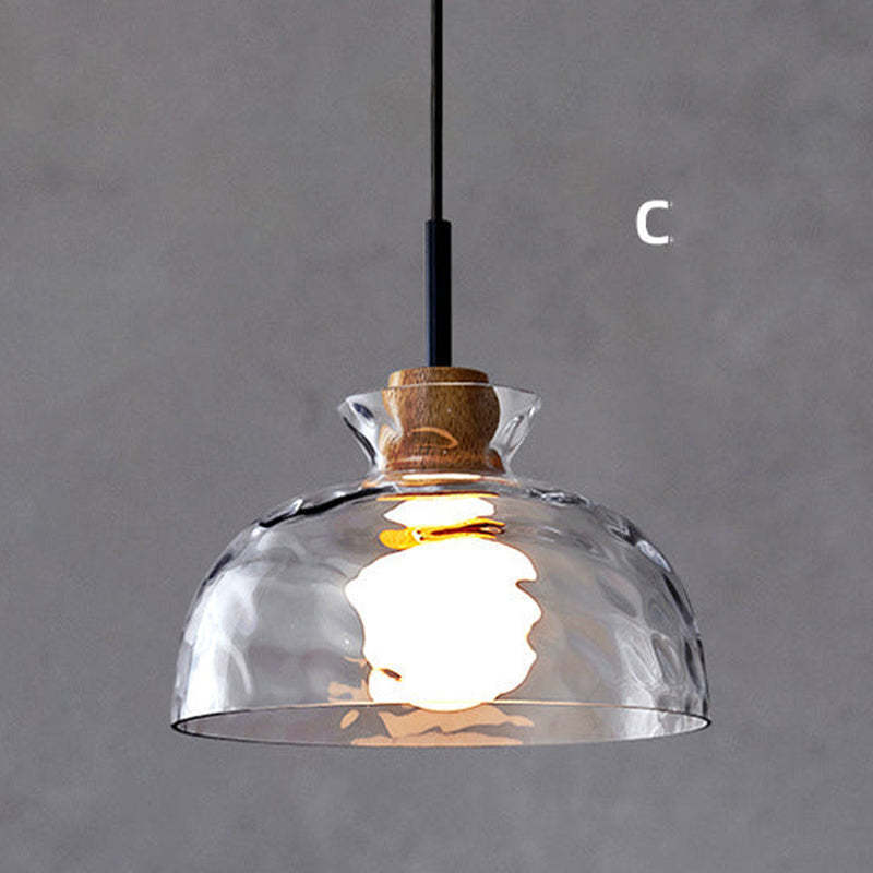 Levy glass pendant light, bowl shape, for dining room