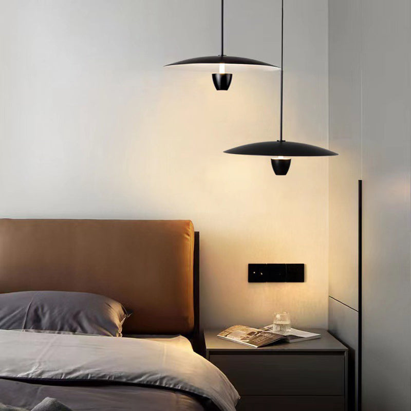Black Carins pendant lights in modern bedroom