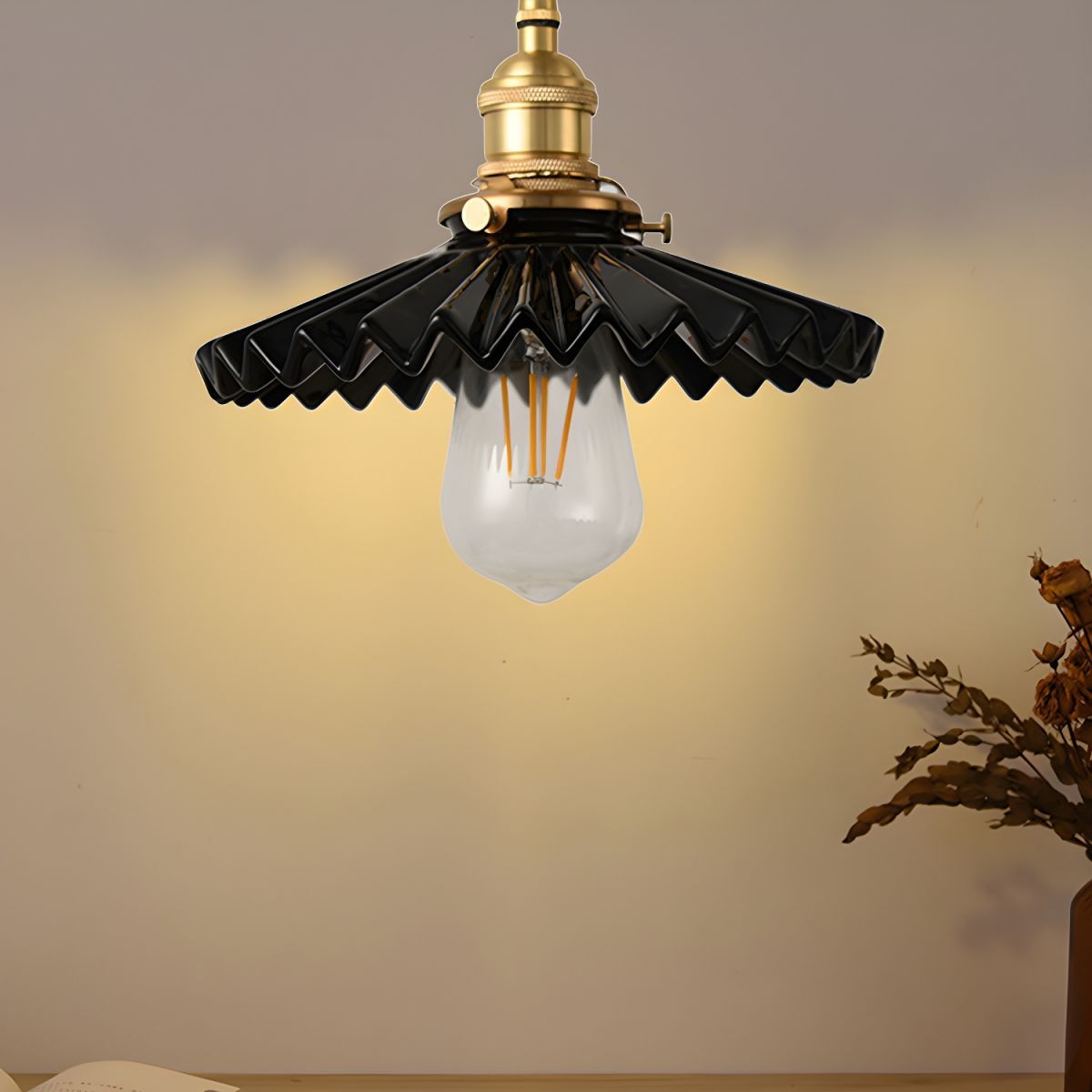 Black Alessio Pendant Light - Rustic Industrial Lighting