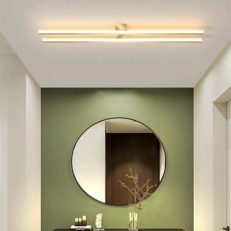 Edge LED flush mount ceiling light in hallway