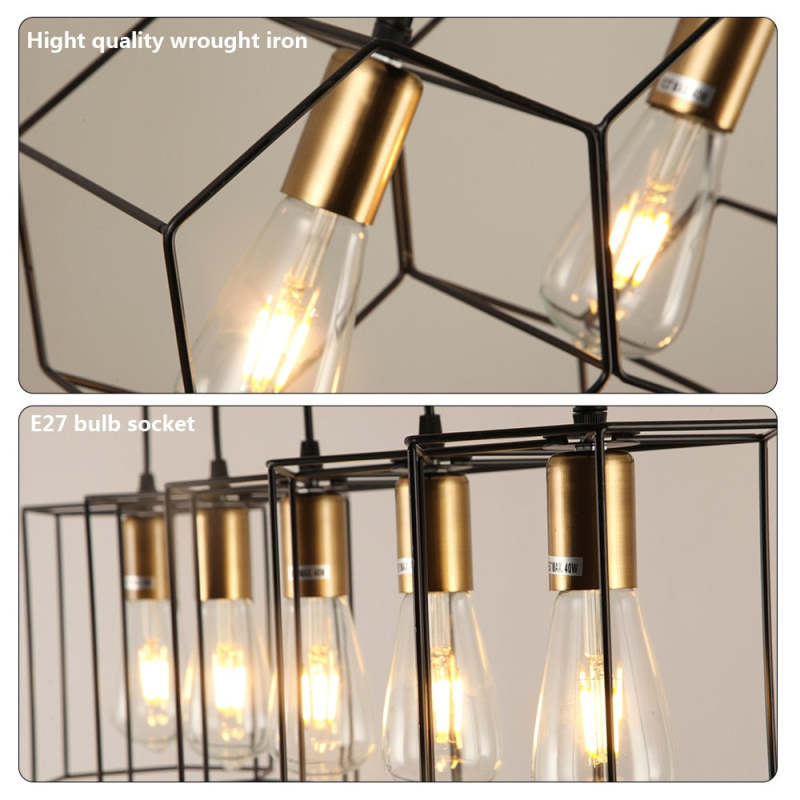 Bouvet Farmhouse Pendant: High quality wrought iron, E27 bulb socket.