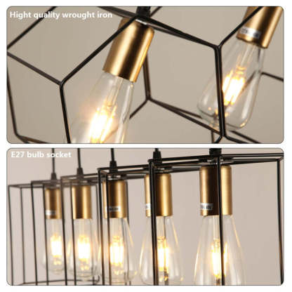 Bouvet Farmhouse Pendant: High quality wrought iron, E27 bulb socket.