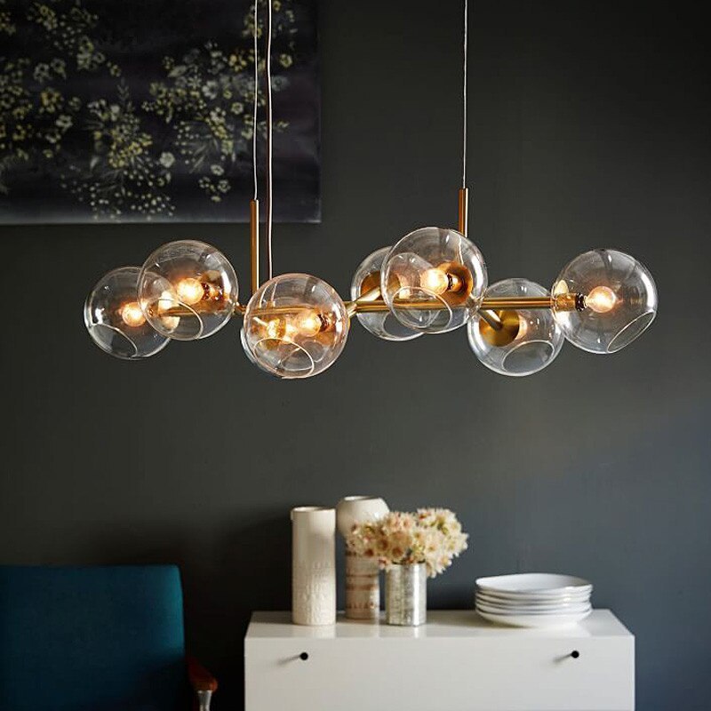 Valentina glass globe pendant light for living room Valentina Modern Glass Globe Bubble Pendant Light Living Room