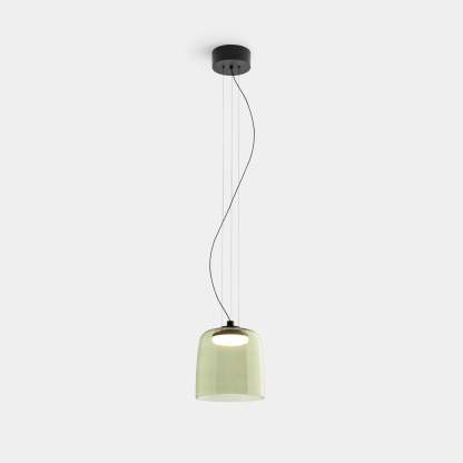 Green glass Morandi pendant light, modern dining room lighting