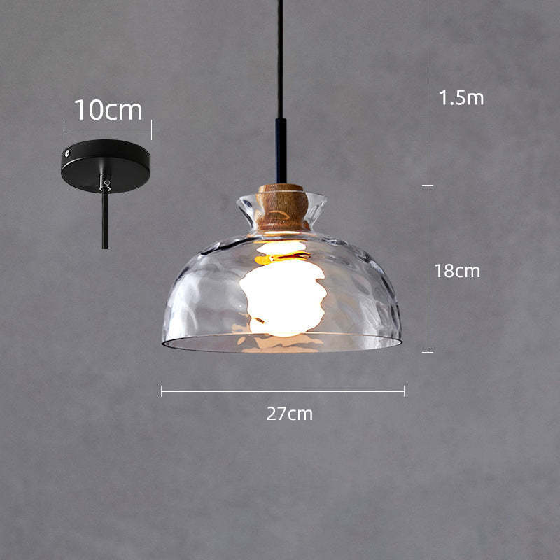 Levy glass pendant light dimensions: 27cm wide, 18cm high.