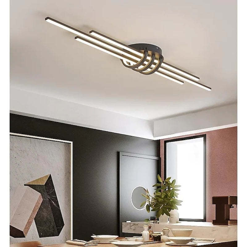 Las Sola Edge Modern Linear Flush Mount Ceiling Light