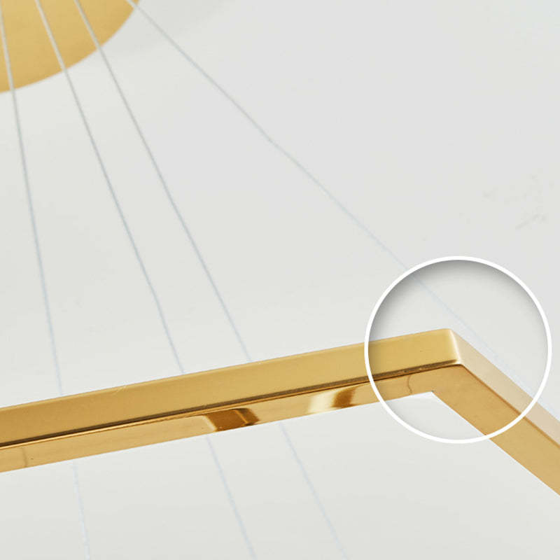 Close-up: Gold Edge minimalist pendant light corner detail