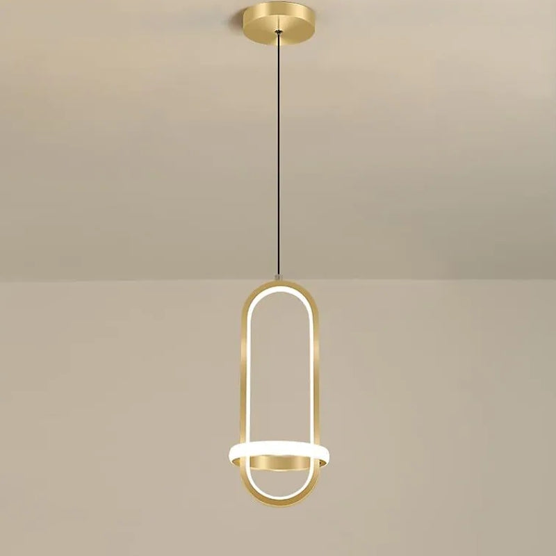Gold Nyla LED Ring Pendant Light