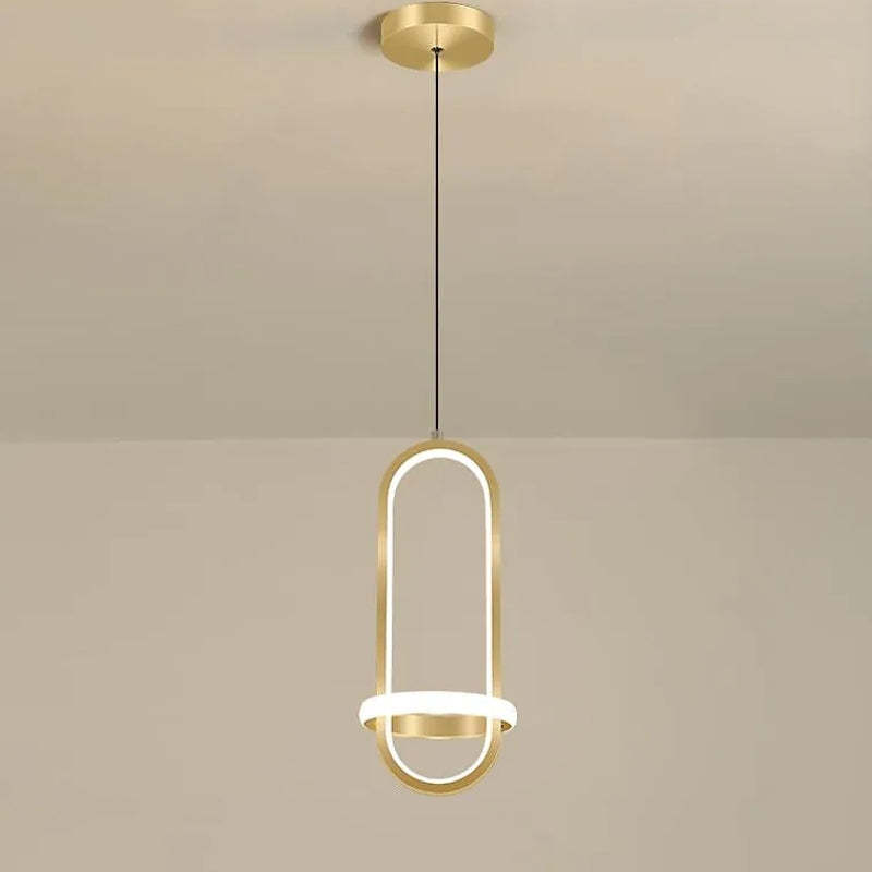 Gold Nyla LED Ring Pendant Light