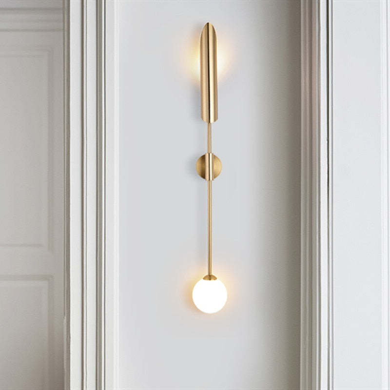 Meza Modern Gold LED Wall Lamp, for Garden and Corridor