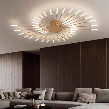 Lowry Fireworks Ceiling Light in Living Room