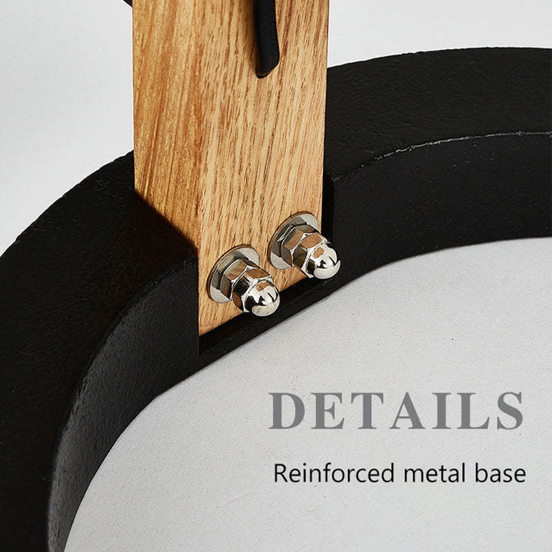 Ozawa Floor Lamp: Reinforced metal base detail. Ozawa Unique LED Floor Lamp Wood/Metal Bedroom/Living Room