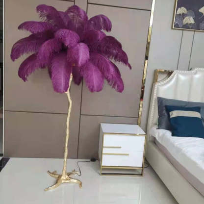 O'Moore Nordic Luxury Unique Ostrich Feather Floor Lamp/Table Lamp