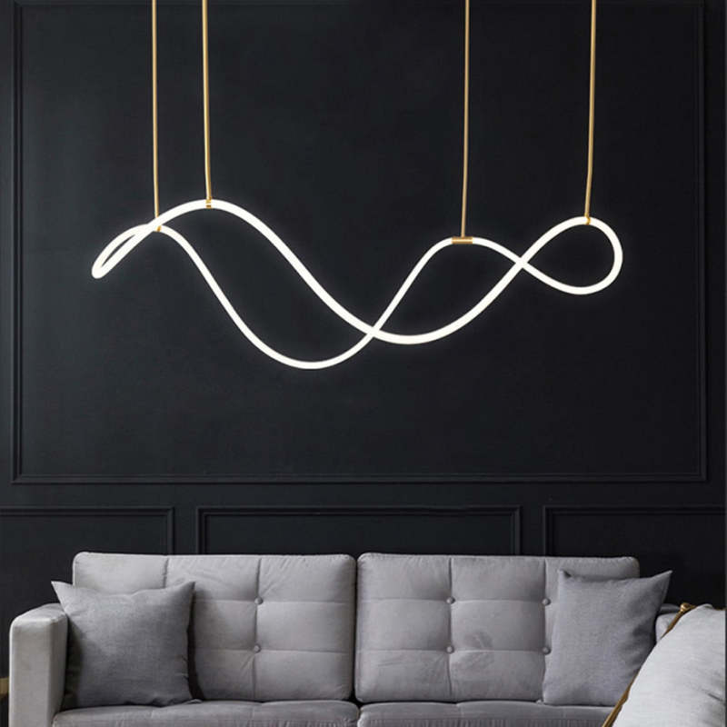 Louise Curved LED Ceiling Light - Modern Lighting Fixture