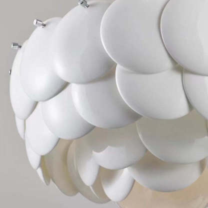 Lottie White Chandelier: Ceramic Leaf Art Deco Lighting