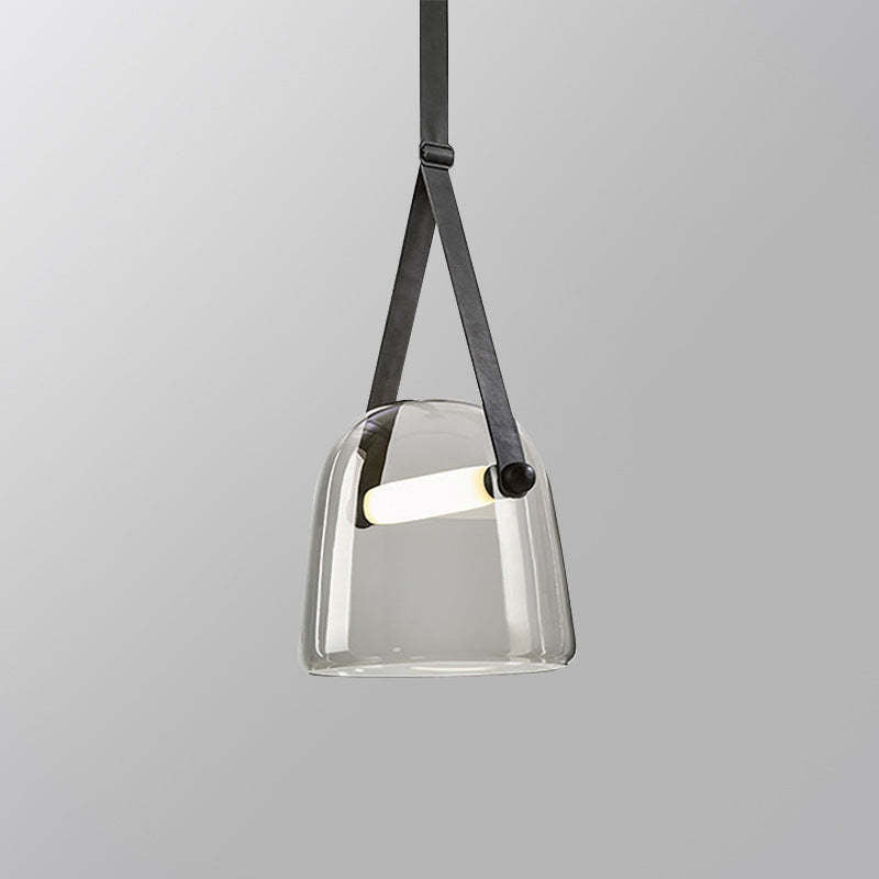 Hailie Modern Nordic Leather Glass Pendant Light Bedroom