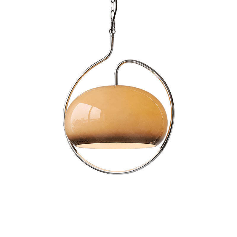 Hailie Retro Pendant Light - Brown Glass
