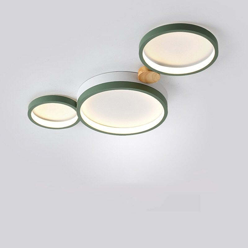 Sienna Round Ceiling Light, green and white modern design