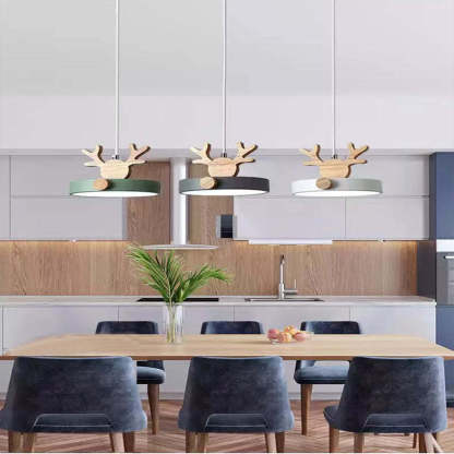 Morandi Deer Pendant Lights over Dining Table