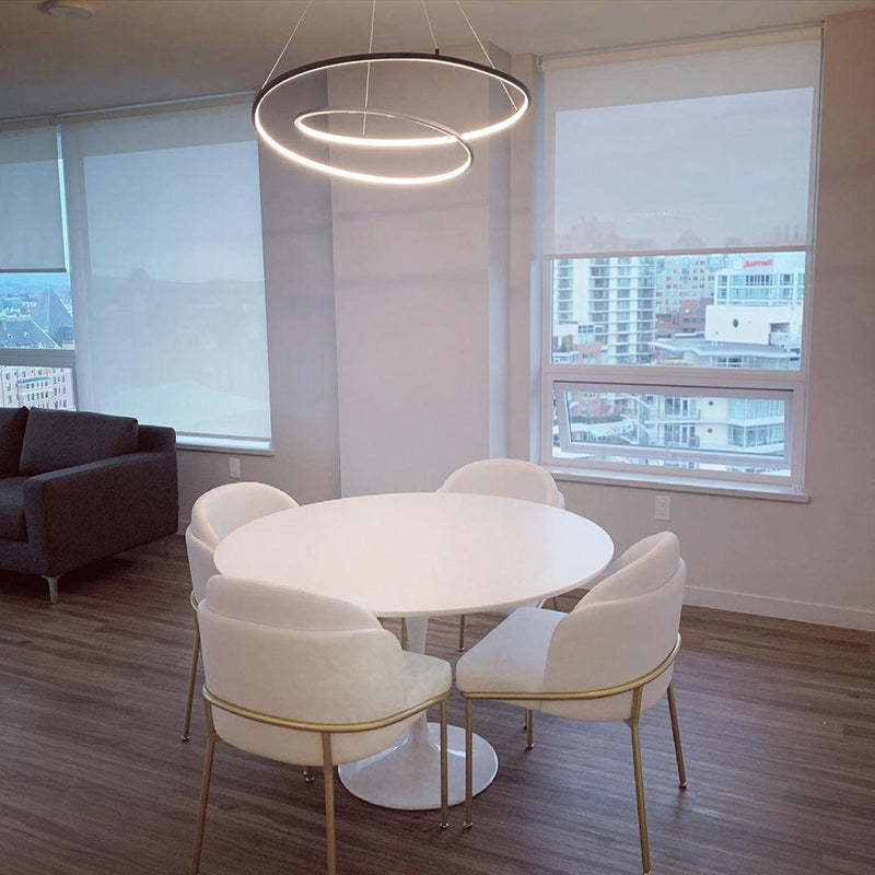 Arisha pendant light in dining room. Las Sola lighting.