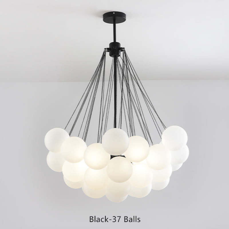 Black 37-ball Valentina glass pendant light Valentina Glass Globe Pendant Light Bubble
