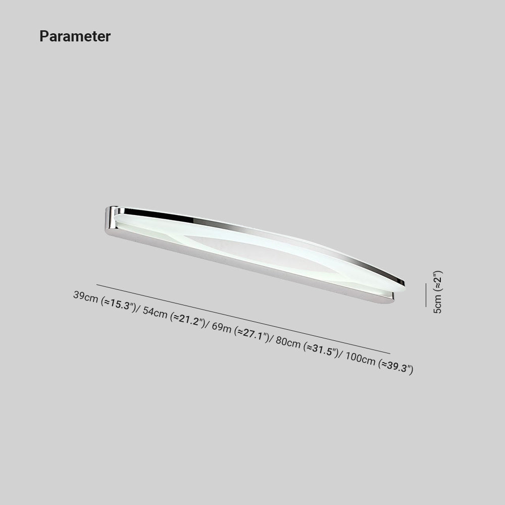 Leigh chrome bathroom vanity light dimensions