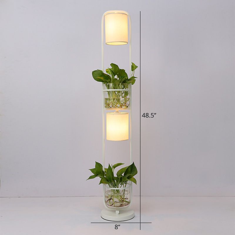 Eryn Floor Lamp with Planters - Las Sola Lighting