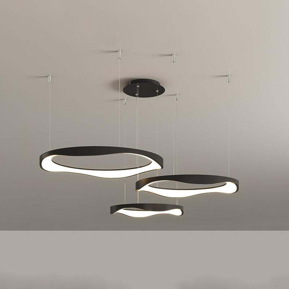 Modern Arisha Pendant Lights, Black Halo Design