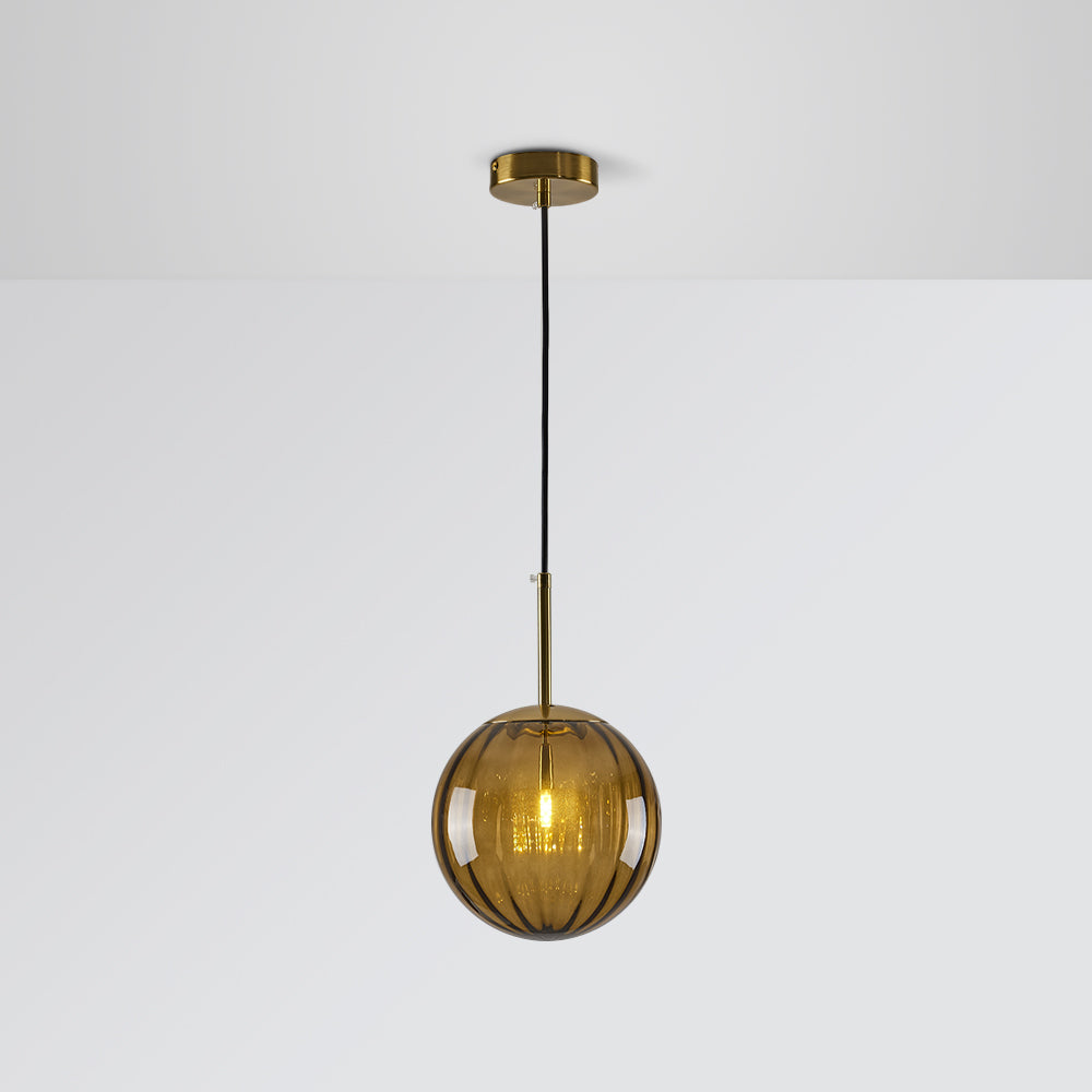 Amber Bubble Glass Pendant Light | Las Sola Modern Lighting