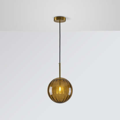 Amber Bubble Glass Pendant Light | Las Sola Modern Lighting