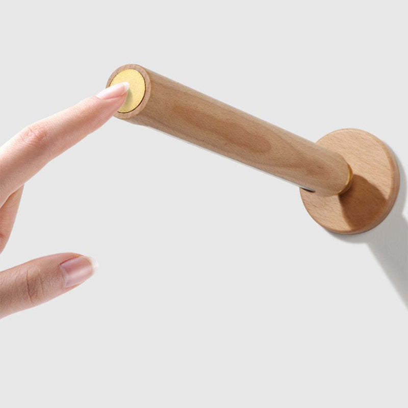 Activating Ozawa wood wall lamp. Touch sensor.