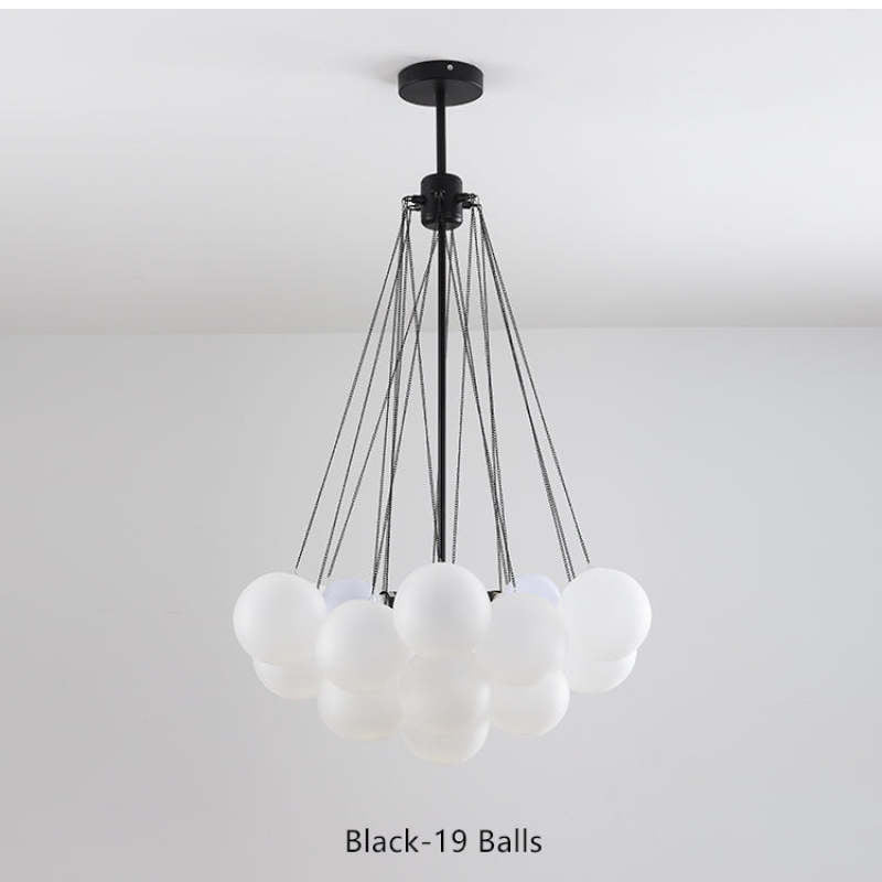 Black Valentina 19-ball glass pendant light from Las Sola Valentina Glass Globe Pendant Light Bubble
